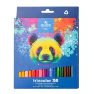 ICO: Koh-I-Noor 3145 Creioane colorate hexagonale în cutie cu ursuleț, set de 36 bucăți