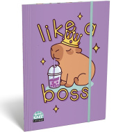 ICO: Lizzysuli Lollipop – mapă cu elastic, cu imprimeu capybara, format A4