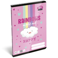 ICO: Lizzysuli Lollipop Rainbow caiet liniat cu model curcubeu A/5 14-32