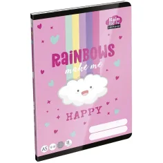 ICO: Lizzysuli Lollipop Rainbow caiet liniat pentru clasa a III-a A5 12-32