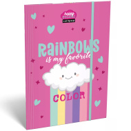 ICO: Lizzysuli Lollipop Rainbow mapă cu elastic A4