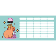 ICO: Lizzysuli Lollipop cu imprimeu Capybara, orar pe o singură pagină, față‑verso