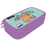 ICO: Lizzysuli Lollipop penar cu imprimeu capybara, cu trei compartimente, 14x21x5 cm