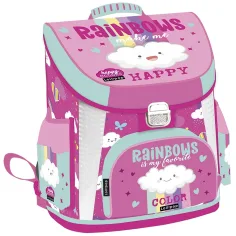 ICO: Lizzysuli Premium Lollipopp Rainbow ghiozdan ergonomic pentru școală, rucsac 39x35x24 cm