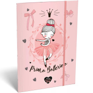 ICO: Lizzysuli Tiny Dancer Ballerina mapă cu elastic A4