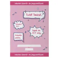 ICO: Pink carnet de mesaje și notițe, format A5, 32 de file
