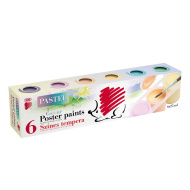 ICO: Süni — tempera în borcănașe, în culori pastelate, 6 x 25 ml