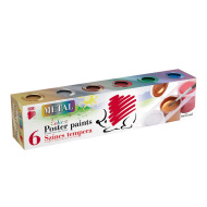ICO: Süni, tempera în borcănașe, în culori metalizate, 6x25 ml