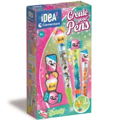 Idea! Set creativ pentru realizarea de pixuri cu imprimeu de dulciuri - Clementoni