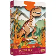 Imperiul dinozaurilor Aventurile lui T-Rex puzzle de 160 piese - Trefl