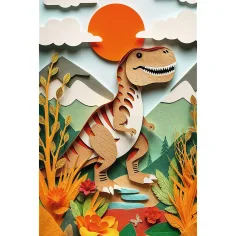 Imperiul dinozaurilor Aventurile lui T-Rex puzzle de 160 piese - Trefl imaginea 2