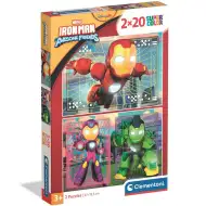 Iron Man și prietenii săi minunați puzzle Supercolor 2x20 piese - Clementoni