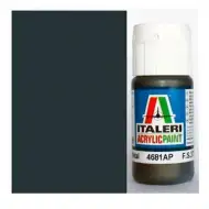 Italeri Flat Gun Metal (4681AP) - Vopsea mată pentru machete, metal pentru arme, 20ml