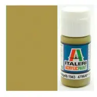 Italeri Flat Panzer Dunkelgelb 1943 (4796AP) – Vopsea mată pentru machete, culoare galben închis pentru blindate, 20ml