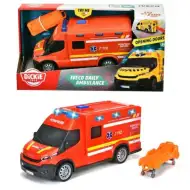 Iveco ambulanță roșie cu lumină și sunet 18cm - Dickie Toys