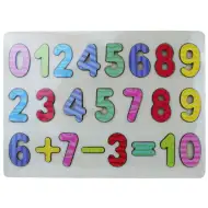 Joc de potrivire a formelor din lemn colorat 30x23cm