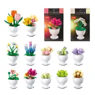 Jucărie de construit Sluban - Flori în ghiveci colecționabile