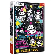 Kuromi drăgălaș de poznaș puzzle de 1000 de piese - Trefl