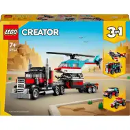 LEGO® Creator: Camion cu platformă și elicopter (31146)