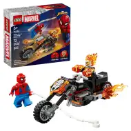 LEGO® Marvel: Spider-Man împotriva Ghost Rider-ului pe motocicletă (76335)