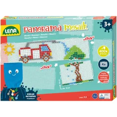 LENA: Set de pini translucizi Panorama Mosaik XL 10 mm, 400 bucăți