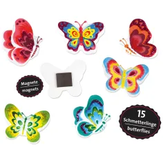 LENA: Set pentru fabricarea ghipsului cu model de fluture și magnet de frigider imaginea 2