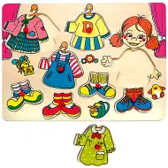 Puzzle forme îmbracă fetiţa