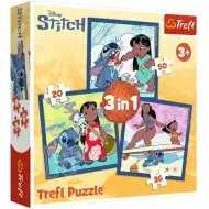 Lilo și Stitch - Puzzle 3 în 1, cu 20-36-50 piese - Trefl