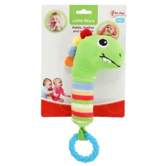 Little Stars: Jucărie de pluș cu dinozaur pentru dentiție imaginea 2