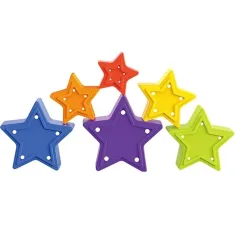 Little Stars: Jucărie pentru bebeluși de construit turnuri în formă de stea colorată imaginea 4