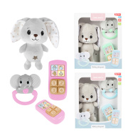 Little Stars iepuraș din pluș cu zornăitoare și telefon în mai multe variante, 1 buc.
