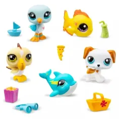 Littlest Pet Shop: Pachet de 5 figurine, seria 1 - Plajă imaginea 2