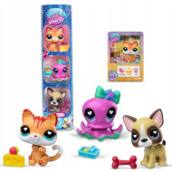 Littlest Pet Shop: Pisicuță, caracatiță, cățeluș - set de 3 figurine, seria a 4-a