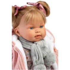 Llorens: Alexandra păpușă de 42 cm cu sunet, în haină tricotată și cu eșarfă. imaginea 3