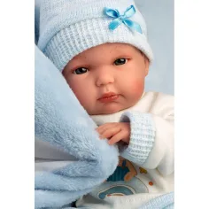 Llorens: Bimbo, păpușă de nou-născut de 35 cm cu pernă imaginea 4