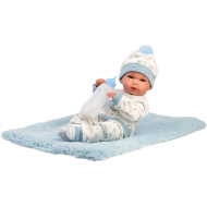 Llorens: Bimbo, păpușă nou-născută de 35 cm, cu biberon și pătură