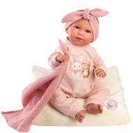 Llorens: Mimi, păpușă care plânge de 42 cm, cu pernă și pătură
