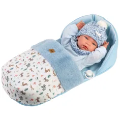 Llorens: Nico păpușă nou-născută de 40 cm cu sac de dormit