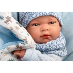 Llorens: Nico păpușă nou-născută de 40 cm cu sac de dormit imaginea 4