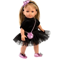 Llorens: Papusa Elena de 35 cm în rochie neagră. imaginea 3