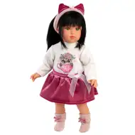 Llorens: Păpușă Gréta de 40 cm cu pulover cu model de bufniță.