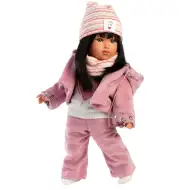 Llorens: Păpușă Gréta de 40 cm, icon de modă, cu haină roz