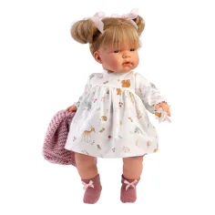 Llorens: Păpușă Joelle de 38 cm cu sunet, îmbrăcată în haine cu căprioare. imaginea 2