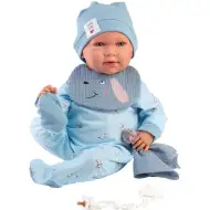 Llorens: Păpușă Mimo Llorón de 42 cm cu sunet, cu șorț cu cățeluși.