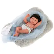 Llorens: Păpușă Nico de 40 cm cu pernă gri pufos.