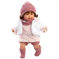 Llorens: Păpușă plângătoare Carla de 42 cm cu suzetă și rochie cu stele