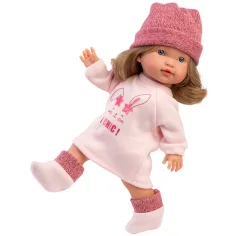 Llorens: Valeria, păpușă de 28 cm, într-o bluză cu iepurași imaginea 2