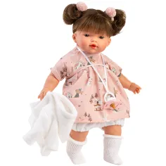 Llorens: Vera, păpușă de 33 cm în costum de iepuraș, cu suzetă imaginea 2