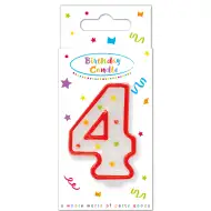 Lumânare aniversară cu buline, numărul 4
