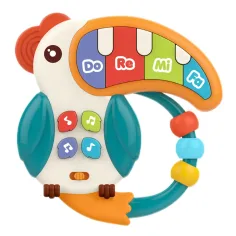 Lumea Muzicii: Tucan muzical cu pian 14cm imaginea 2